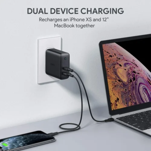 AUKEY PA-D3 мрежово зарядно 2xUSB Power Delivery