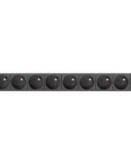 Alternative view of Lanberg Rack power strip PDU 19 inch 1U 16A 9X 230V PL 3m черен