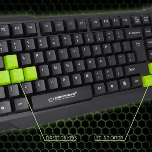 Alternative view of Esperanza Usb gaming клавиатура aspis зелен