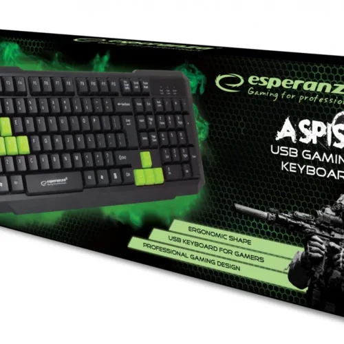 Esperanza Usb gaming keyboard aspis зелен