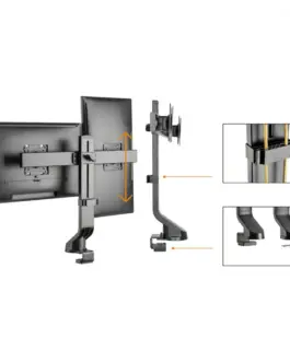 Alternative view of Maclean Double Desk Mount Hanger MC-854