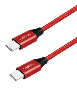 LogiLink USB2.0 кабел USB-C to USB-C червен 1m