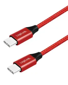 LogiLink USB2.0 кабел USB-C to USB-C червен 1m
