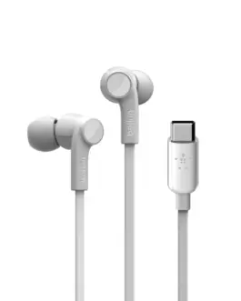 Belkin слушалки Rockstar USB-C Connector бял