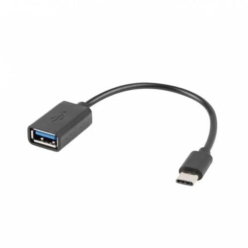 Lanberg адаптер USB C(M)-USB-A (F)2.0 0.15M OTG черен
