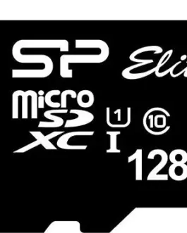 Silicon Power памет card microSDXC Elite 128GB CL10/UHS-1 100/80 MB/s Elite + адаптер
