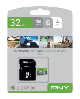 Alternative view of PNY памет card microSDHC Elite 32GB P-SDU32GU185GW-GE