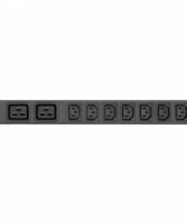 Alternative view of Lanberg Rack PDU 1U PDU-02I1908I-0200-C20-BK 16A 2X C19 8X IEC C13 черен C20