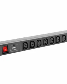 Lanberg Rack PDU 1U 8x PDU-08I-0200-C20-BK IEC C13 2m черен C20