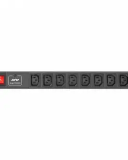 Alternative view of Lanberg Rack PDU 1U 8x PDU-08I-0200-C20-BK IEC C13 2m черен C20