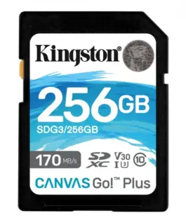 Kingston SD 256GB Canvas Go Plus 170/90MB/s CL10 U3 V30