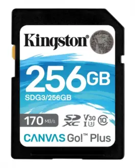 Kingston SD 256GB Canvas Go Plus 170/90MB/s CL10 U3 V30