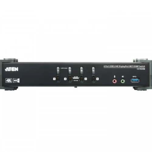 Alternative view of ATEN 4-Port USB 3.0 4K DP MST KVMP Switch CS1924M