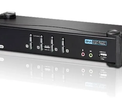 Alternative view of ATEN 4-Port USB DVI Dual lin k/Audio KVMP CS1784A
