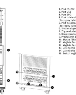 Alternative view of PowerWalker UPS POWER WALKER ON-LIN 3/3 fazy CPG PF1 80KVA