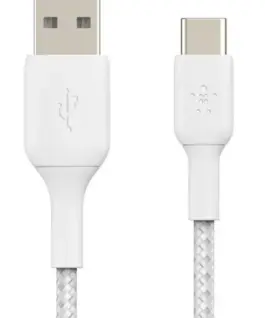 Belkin оплетка USB-C USB-A 3m бял