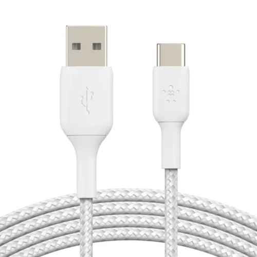 Belkin оплетка USB-C USB-A 3m бял