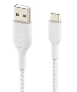 Belkin оплетка USB-C USB-A 3m бял