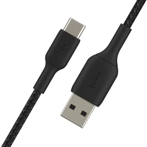 Belkin кабел оплетка USB-C USB-A 2m черен