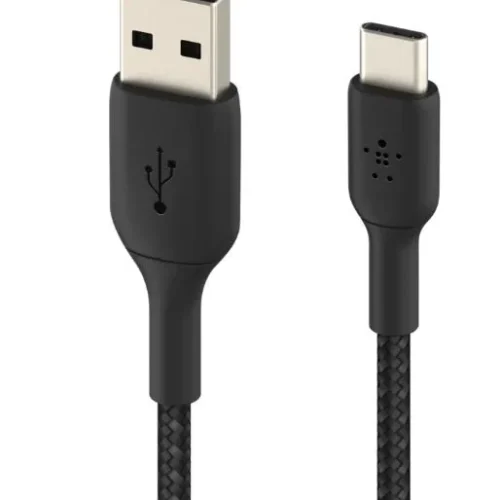 Belkin кабел оплетка USB-C USB-A 1m черен