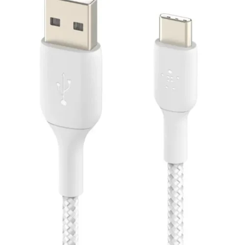 Alternative view of Belkin кабел оплетка USB-C USB-A 15cm бял
