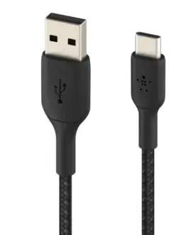 Alternative view of Belkin кабел оплетка USB-C USB-A 15cm черен