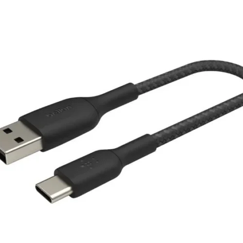 Belkin кабел оплетка USB-C USB-A 15cm черен