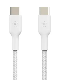Belkin кабел оплетка USB-C USB-C 1m бял