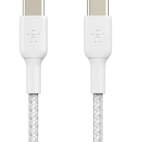 Belkin кабел оплетка USB-C USB-C 1m бял