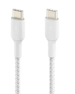 Alternative view of Belkin кабел оплетка USB-C USB-C 1m бял