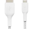 Belkin кабел оплетка USB-Light ning 15cm бял