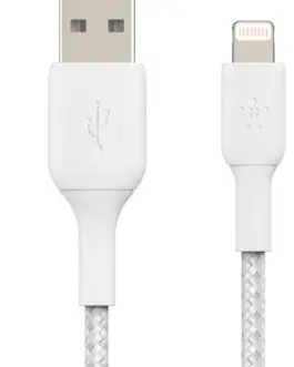 Belkin кабел оплетка USB-Light ning 15cm бял
