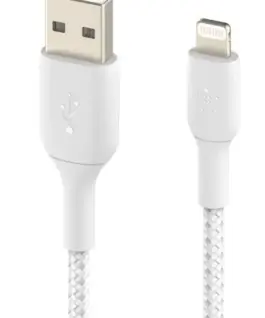 Alternative view of Belkin кабел оплетка USB-Light ning 15cm бял