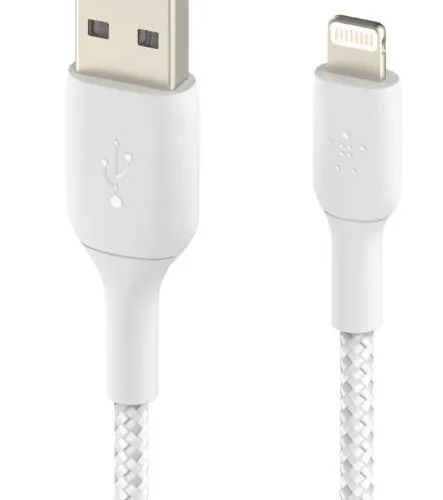 Alternative view of Belkin кабел оплетка USB-Light ning 15cm бял