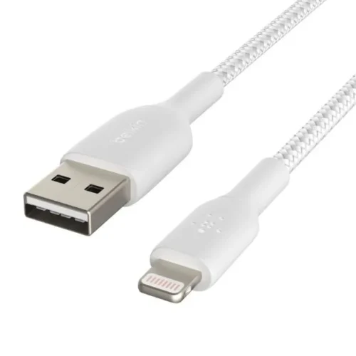Belkin кабел оплетка USB-Light ning 15cm бял