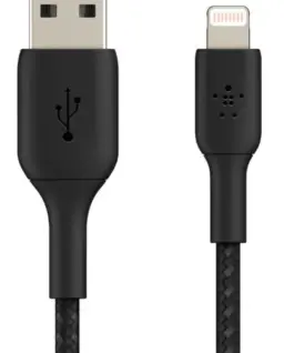 Belkin кабел оплетка USB-Light ning 1m черен