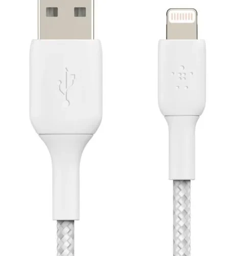 Belkin кабел оплетка USB-Lightning 1m бял
