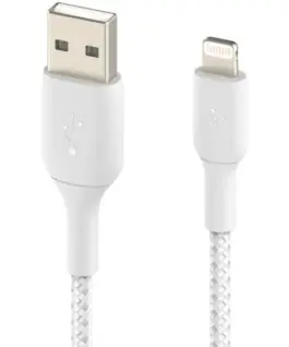 Alternative view of Belkin кабел оплетка USB-Lightning 1m бял