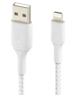 Alternative view of Belkin кабел оплетка USB-Lightning 1m бял