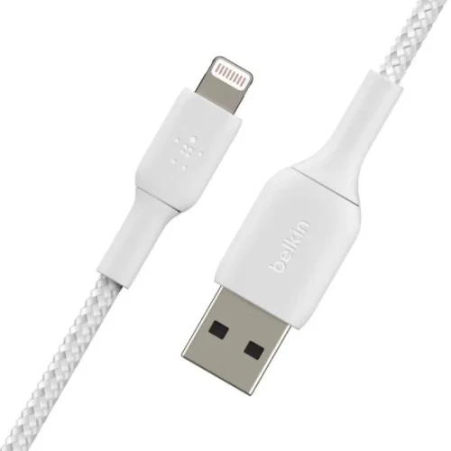 Belkin кабел оплетка USB-Lightning 1m бял