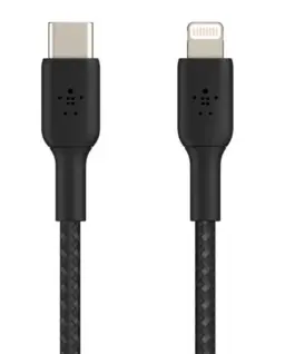 Belkin Кабел оплетка USB-C Lightnint 1m черен