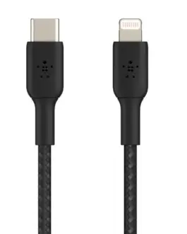Belkin Кабел оплетка USB-C Lightnint 1m черен