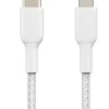 Belkin кабел оплетка USB-C Lightning 2m бял