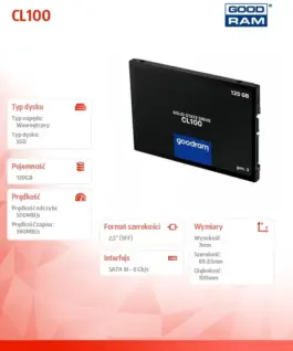 Alternative view of GOODRAM SSD CL100 G3 120GB SATA3 2,5