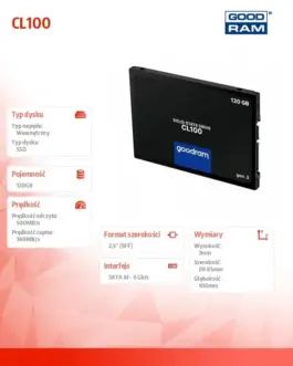 Alternative view of GOODRAM SSD CL100 G3 120GB SATA3 2,5
