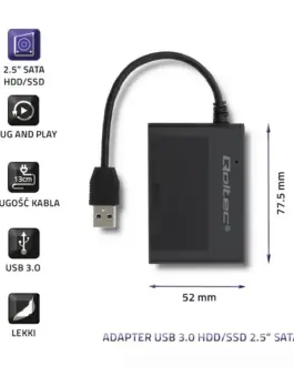 Alternative view of Qoltec Hard Drive адаптерUSB3.0 HDD/SSD 2.5inches SATA3
