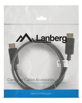 Alternative view of Lanberg кабел DisplayPort M/M 4K 1M черен