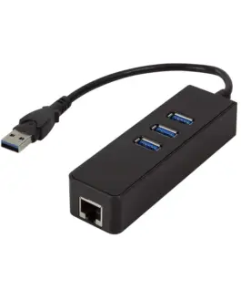 LogiLink USB3.0 3-port hub with gigabit адаптер