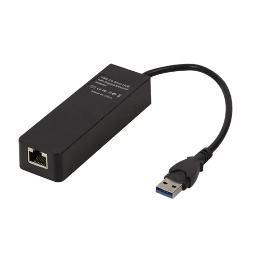 Alternative view of LogiLink USB3.0 3-port hub with gigabit адаптер