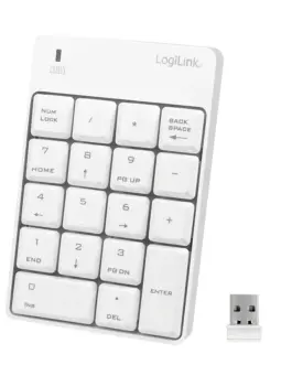 LogiLink Wireless kaypad 2.4GHz бял